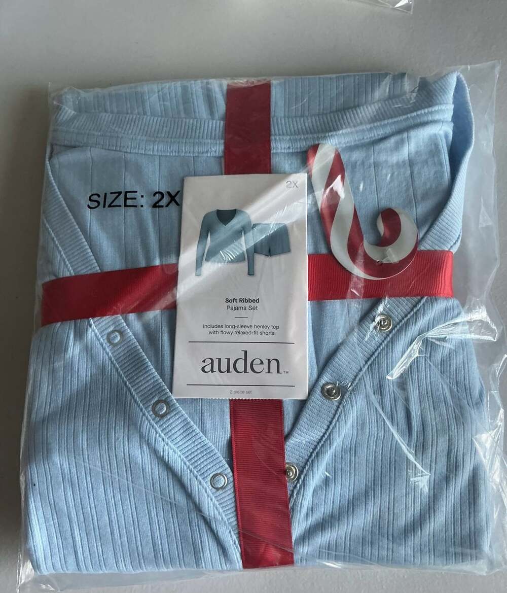 Auden Soft Ribbed Pajama Set Size 2X - Picture 3 of 4
